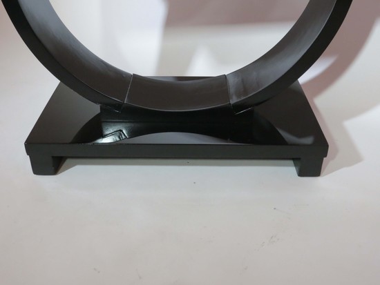Modernage American Art Deco Black Lacquer Side Table Short